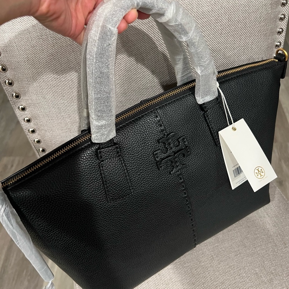 Tory Burch Black Leather Tote